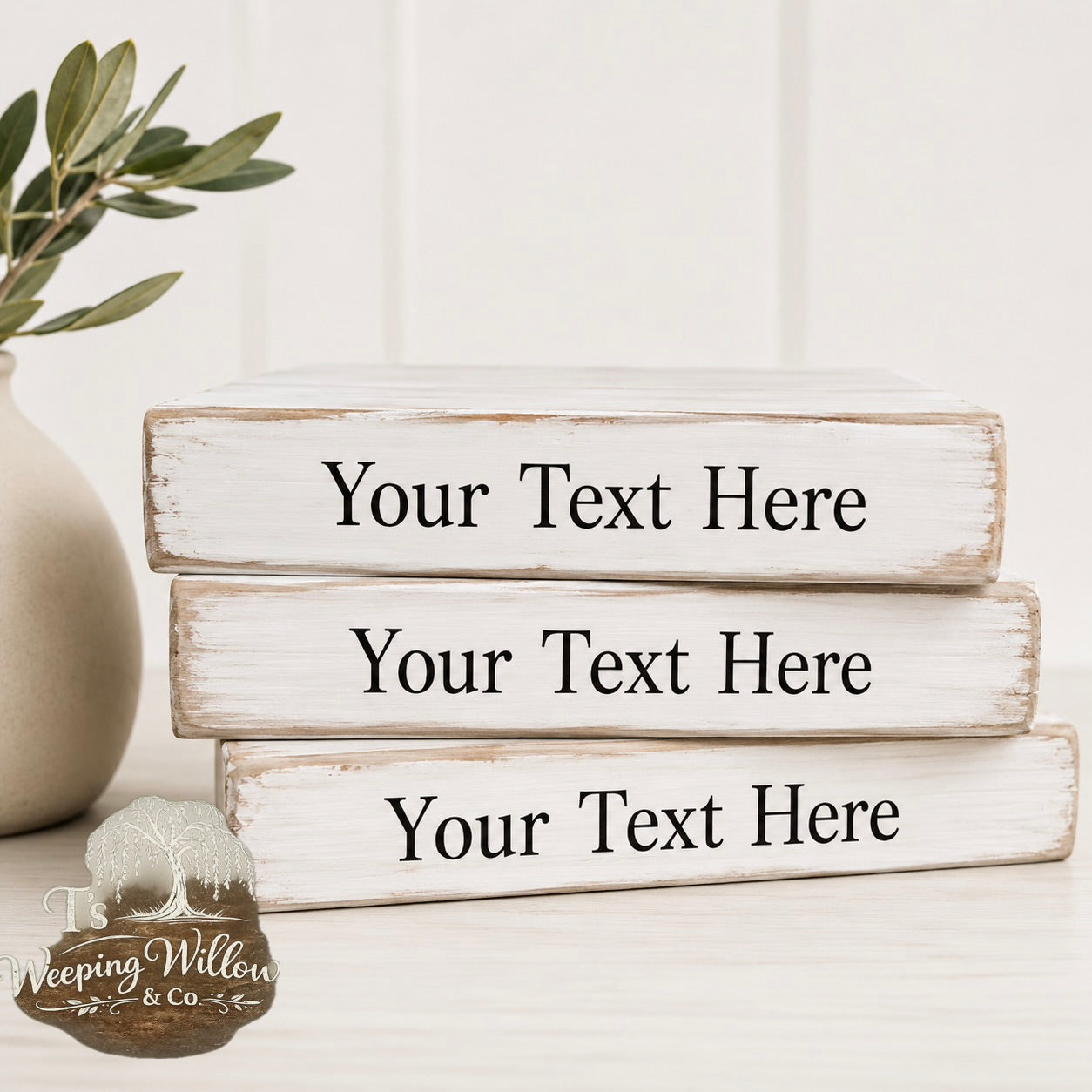 Custom Handmade Decorative Book Stack