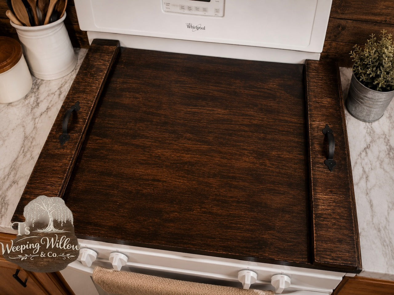 Custom Handmade Wooden Stove Cover