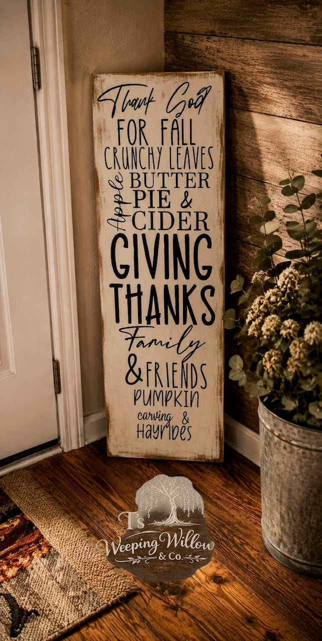Custom Handmade Fall Porch Sign
