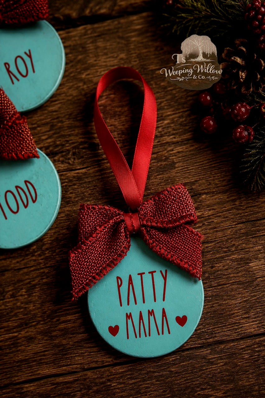Custom Handmade Personalized Christmas Ornament