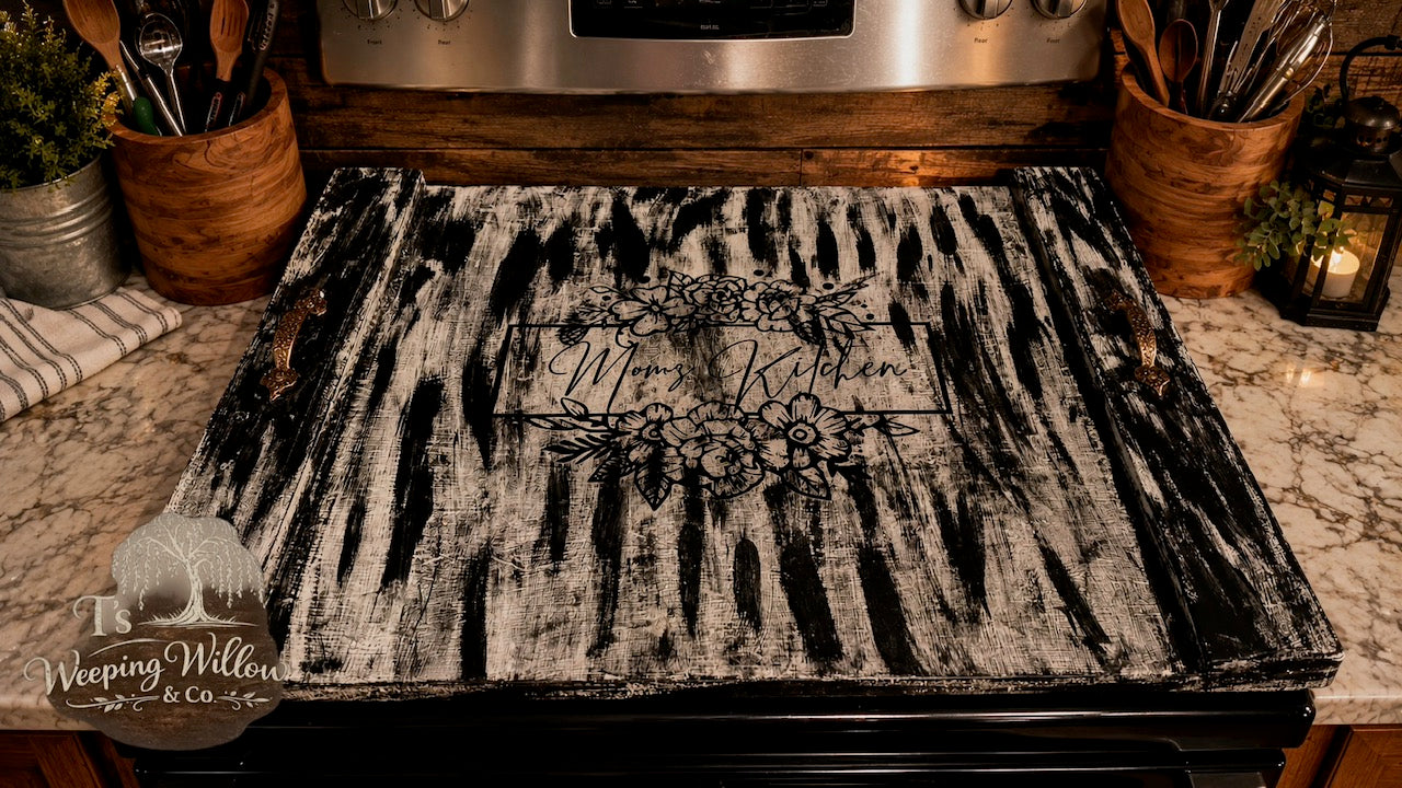Custom Handmade Wooden Stove Cover