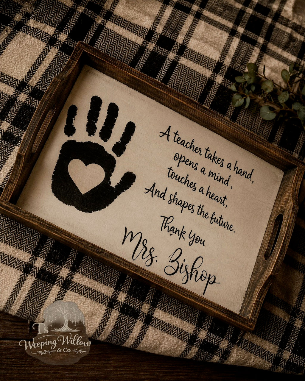 Custom Handmade Personalized Wooden Tray
