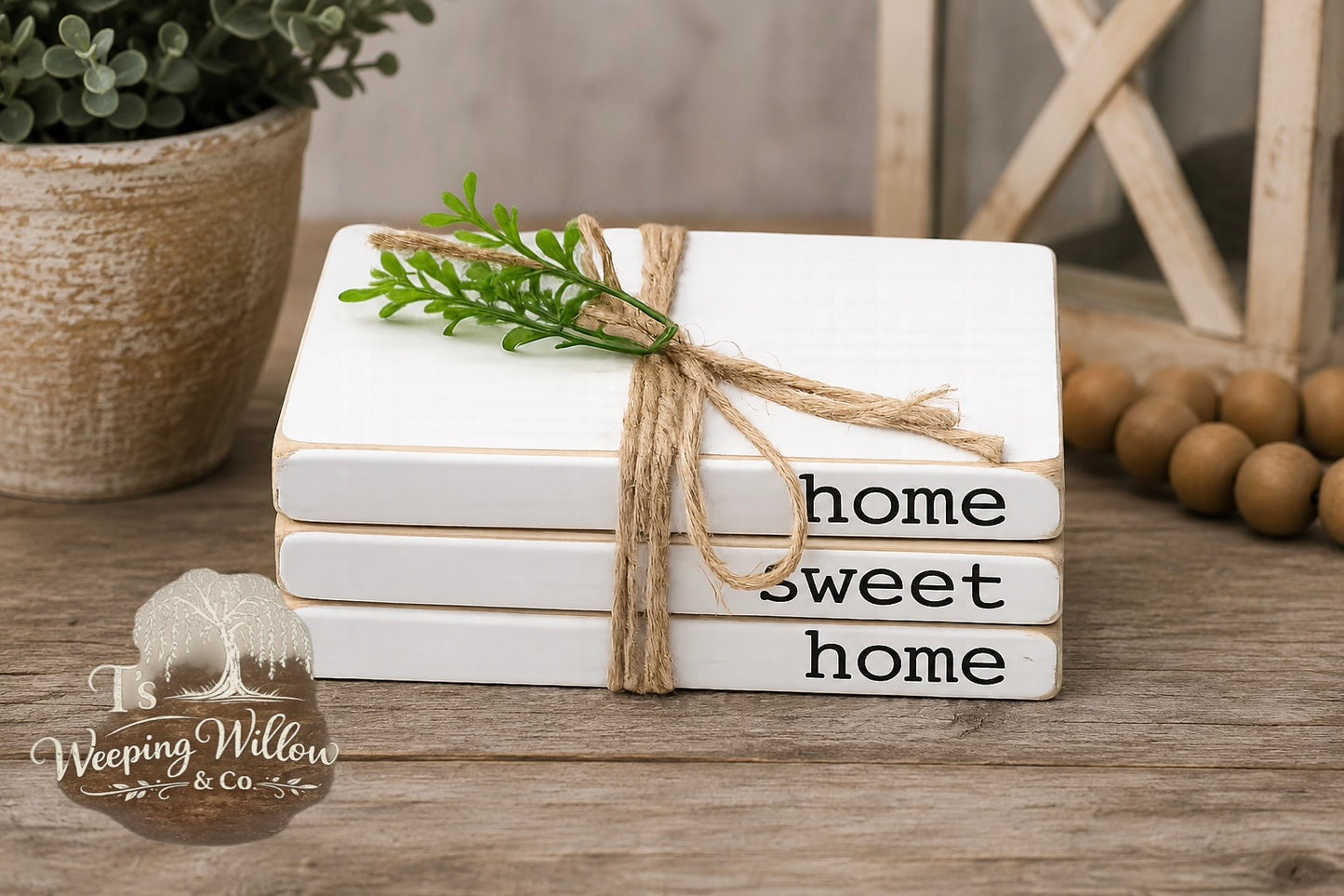 Custom Handmade Decorative Book Stack