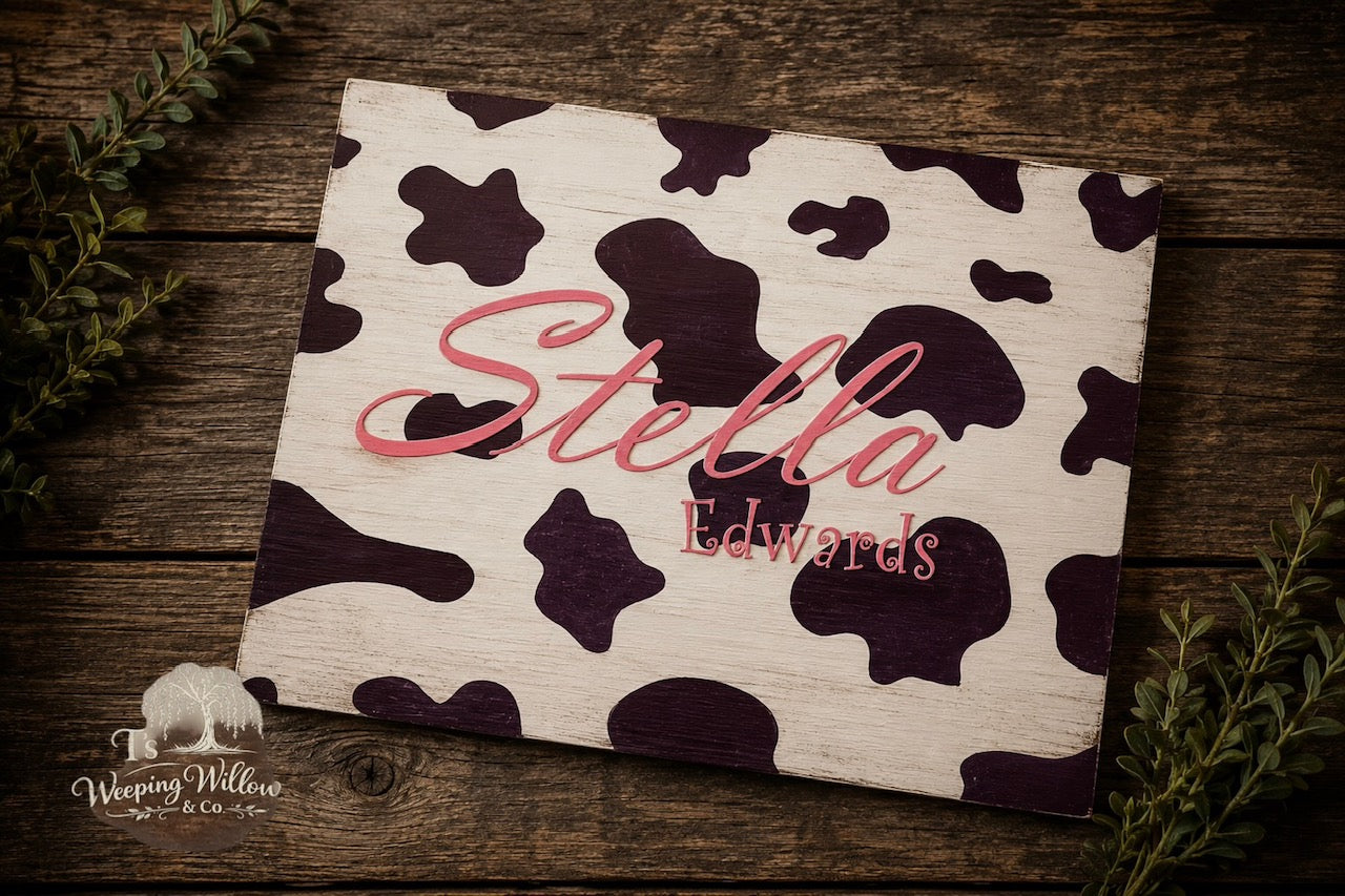 Custom Handmade Wooden Name Sign