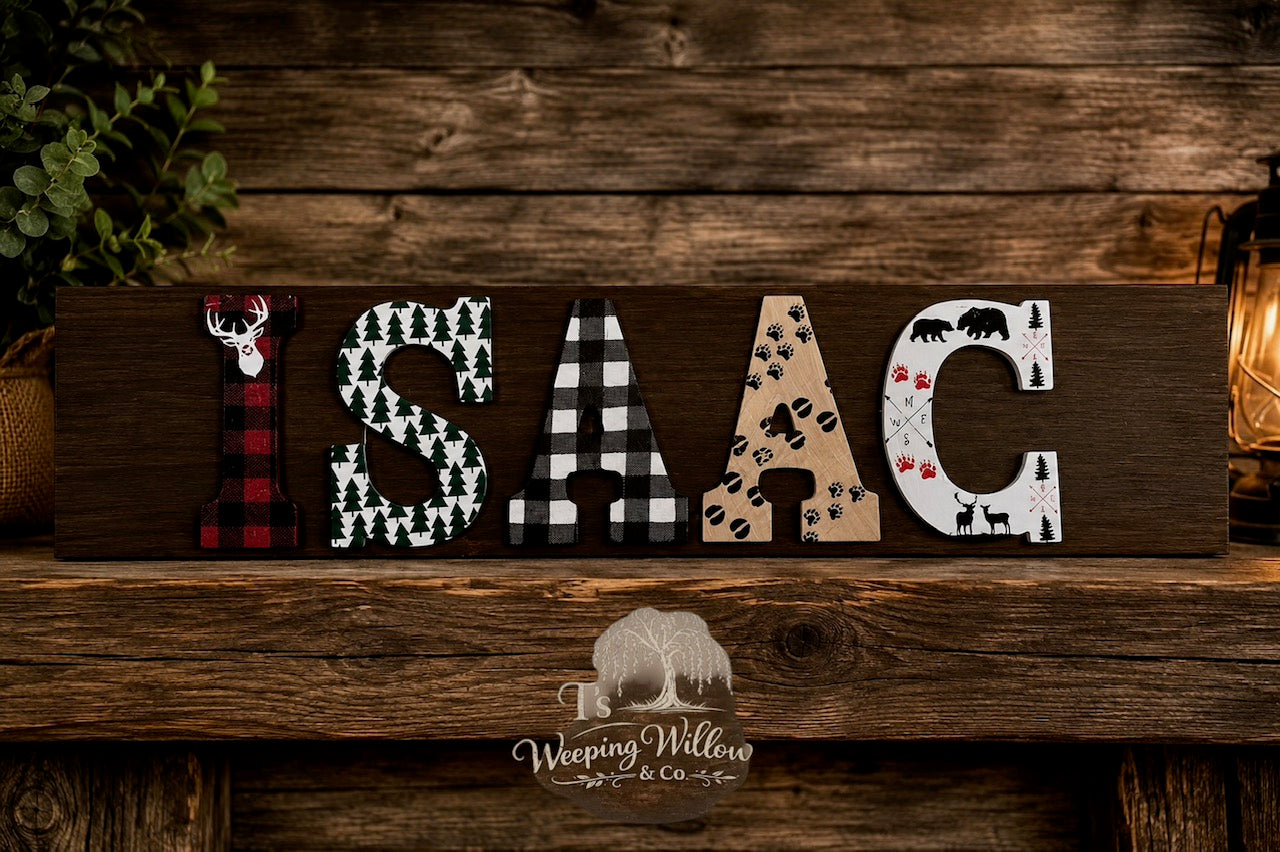 Custom Handmade Wooden Name Sign
