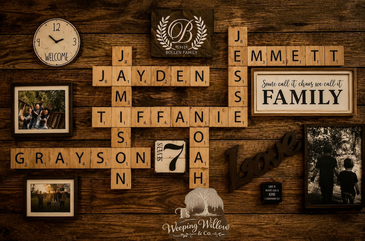 Custom Handmade Family Name Wall Art