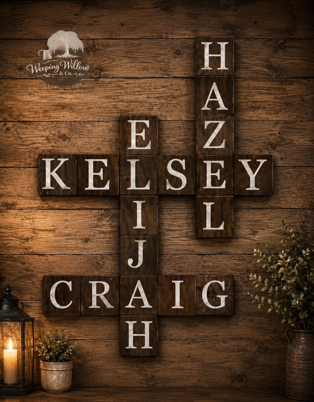 Custom Handmade Family Name Wall Art