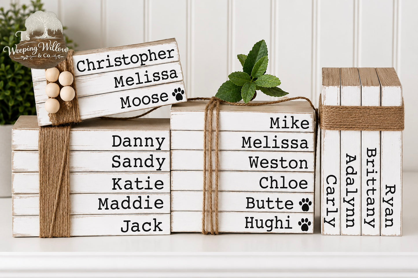 Custom Handmade Decorative Book Stack