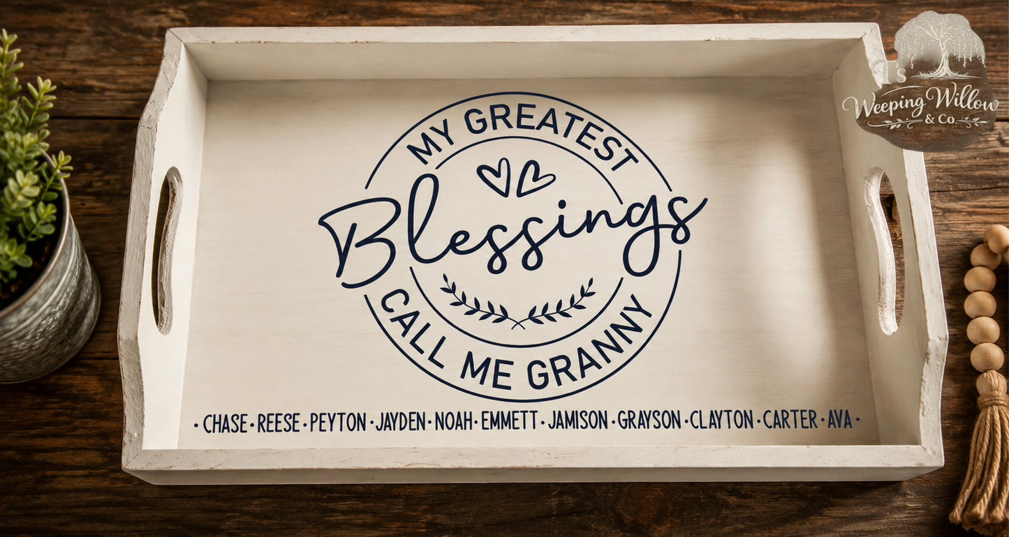Custom Handmade Personalized Wooden Tray