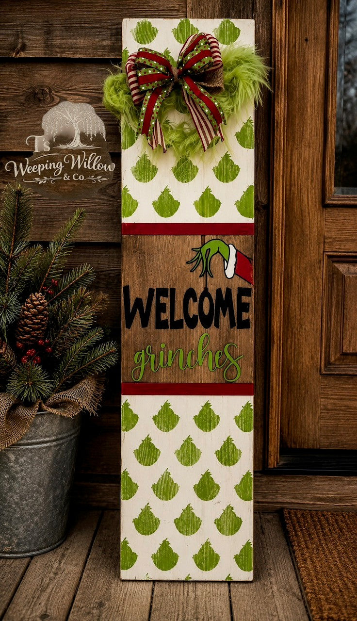 Custom Handmade Holiday Porch Sign