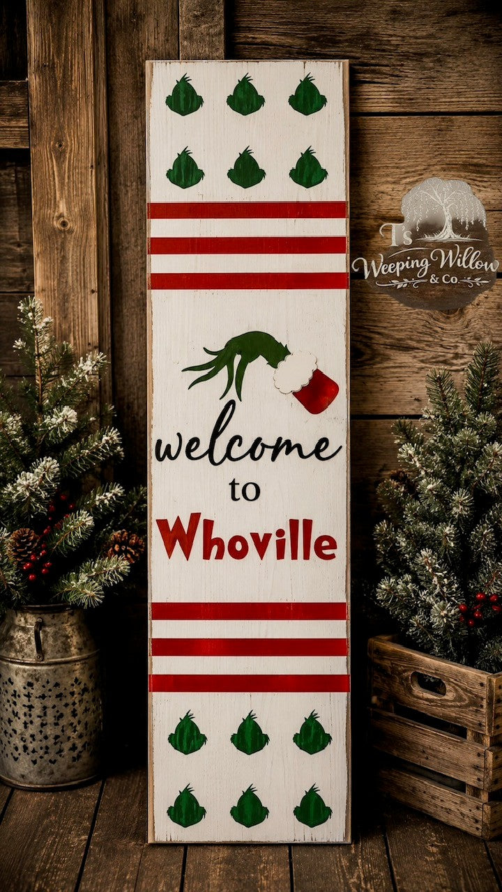 Custom Handmade Holiday Porch Sign